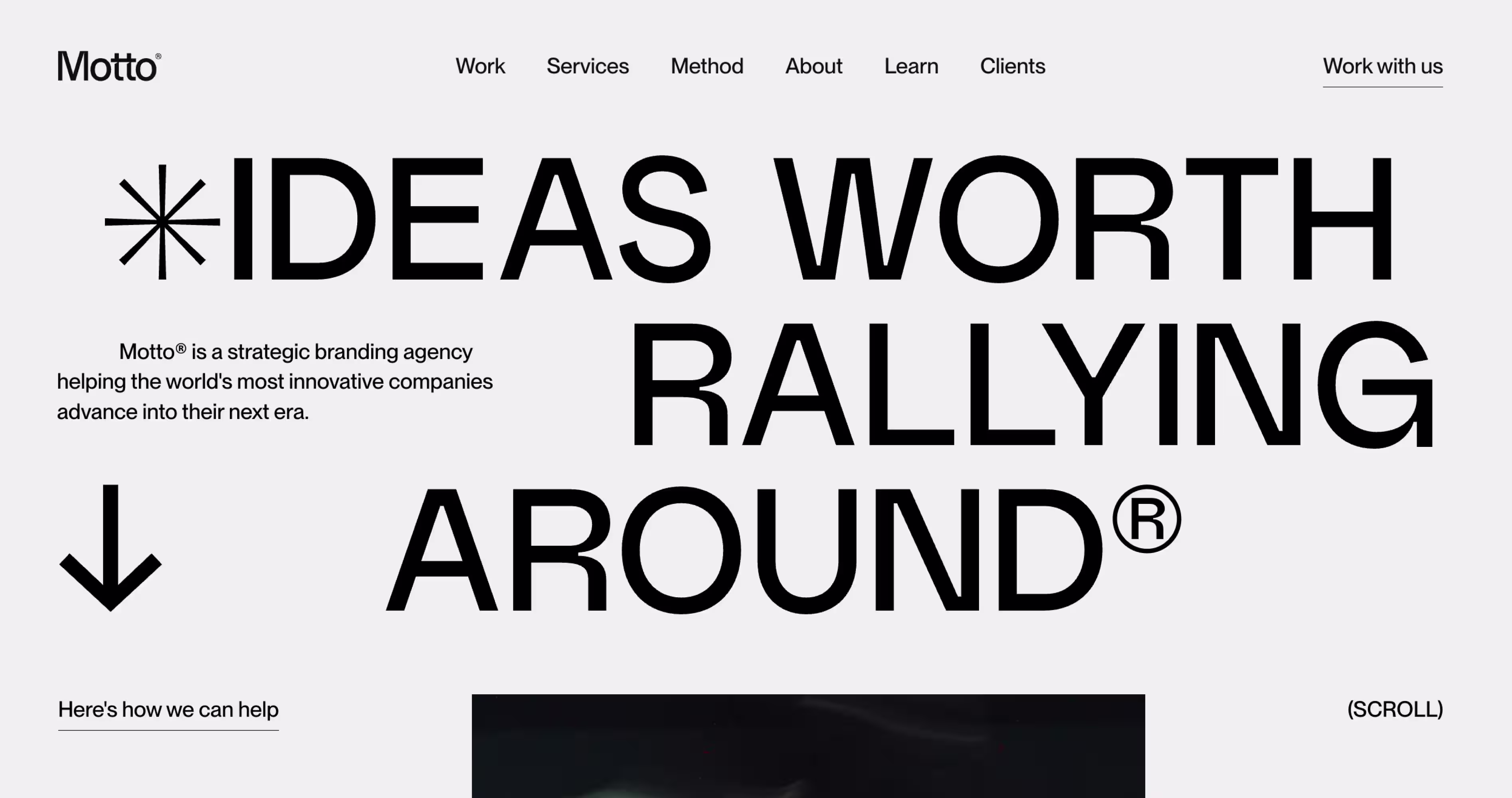 Motto branding agency focused on brand strategy storytelling and identity design