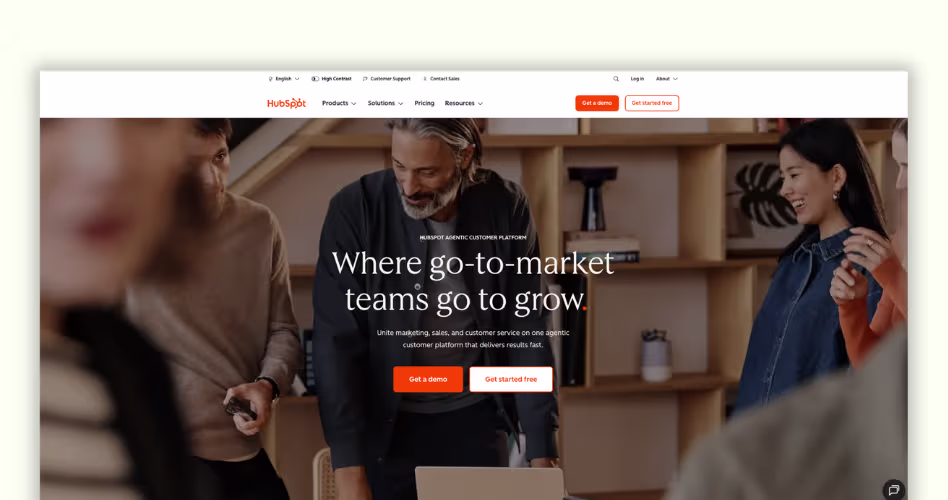 HubSpot-inspired SaaS website demonstrating content ecosystems, lead generation strategy, and multi-product website architecture.