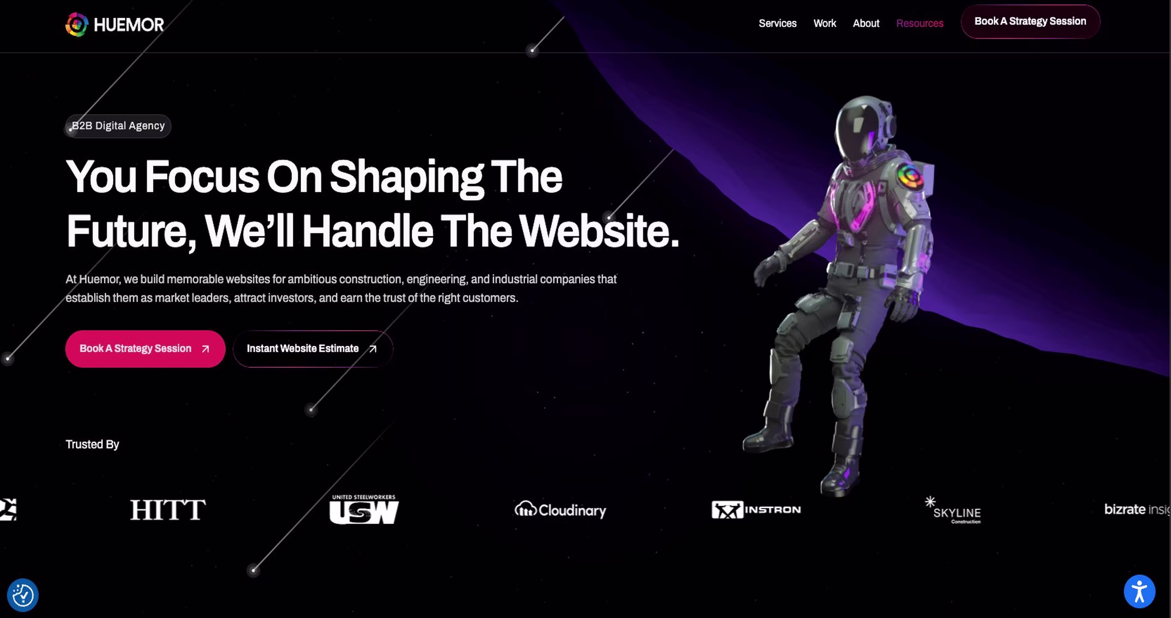 Huemor - B2B Healthcare Website Design Agency for Construction, Engineering & Industrial Brands
