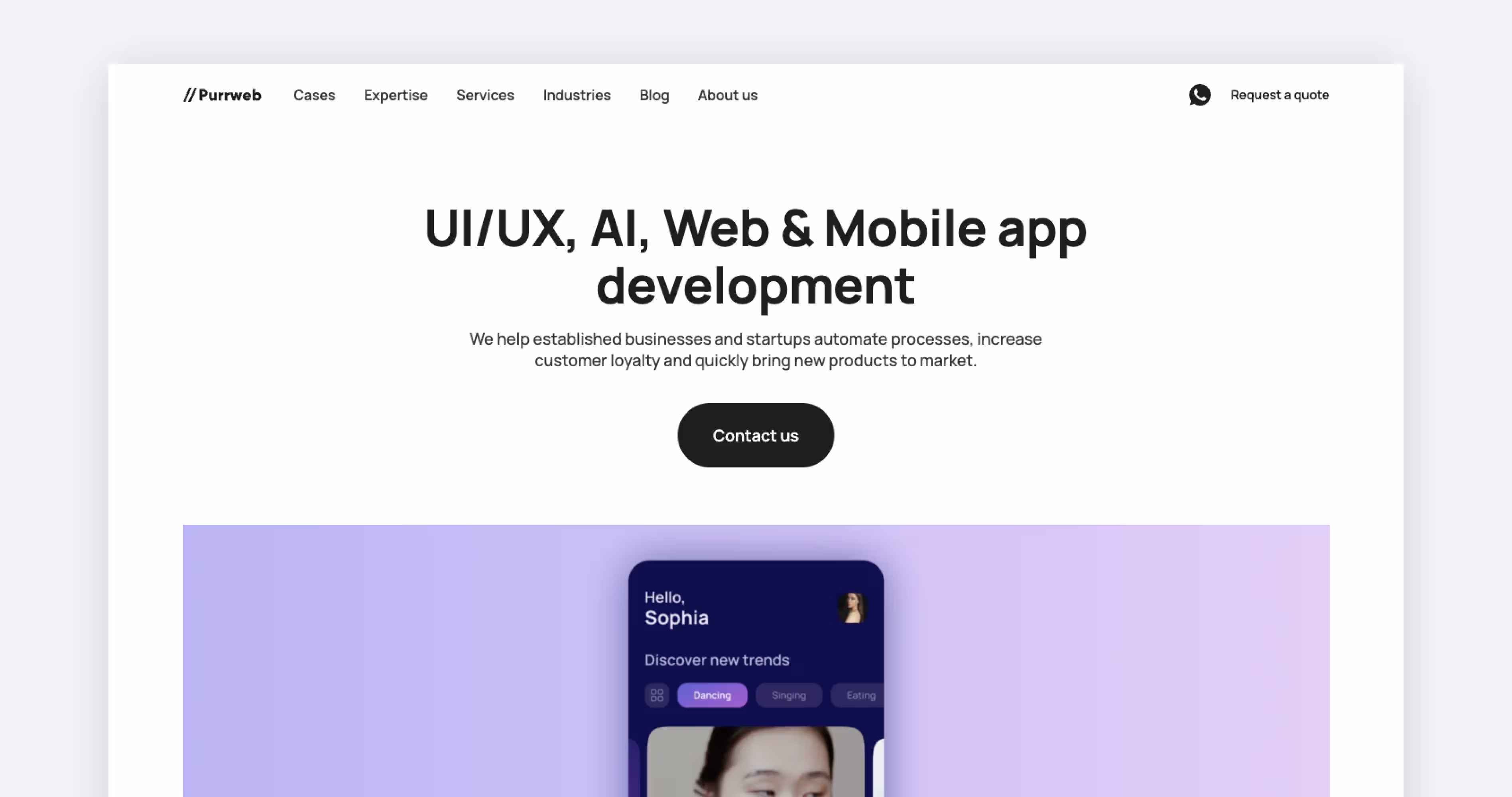 Purrweb MVP development agency for startup mobile apps and web app launches