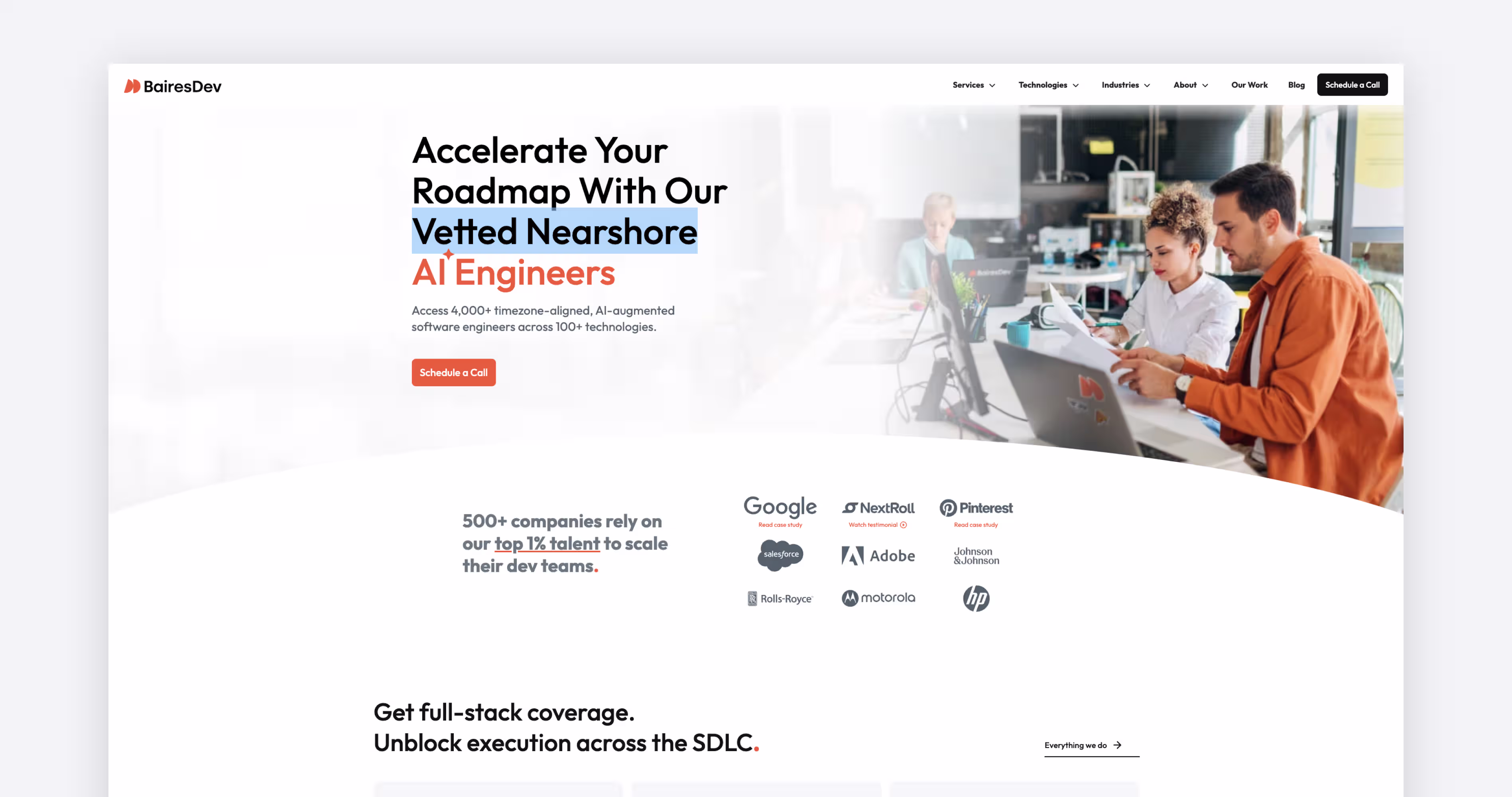 BairesDev MVP development company for startups needing software engineering and scaling support