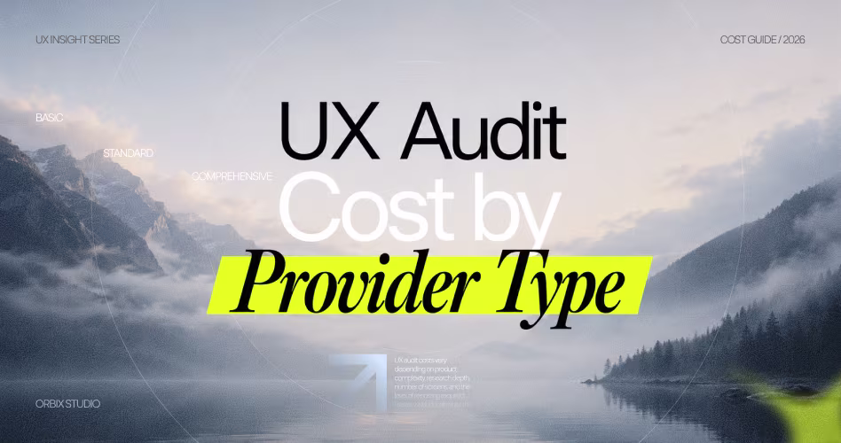 UX audit cost comparison by provider type,  freelancer, agency, and enterprise
