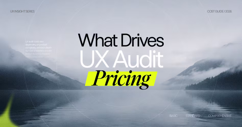 What drives UX audit pricing,  key cost factors explained