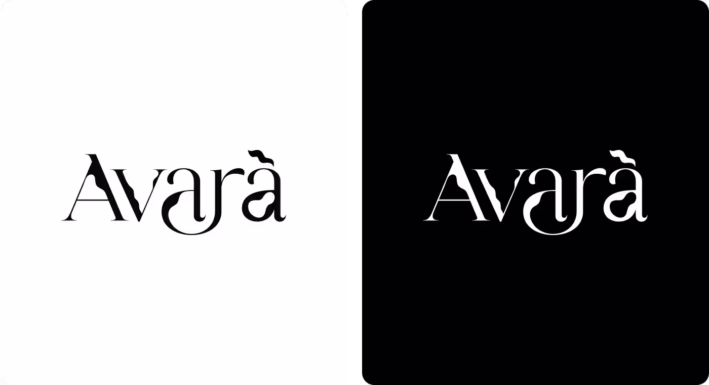 Avara high-contrast color block branding design by OrbitVex.