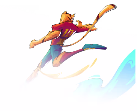 OrbitVex. sports illustration overview for FC Phoenix showing complete visual identity blending human athleticism with animal character design