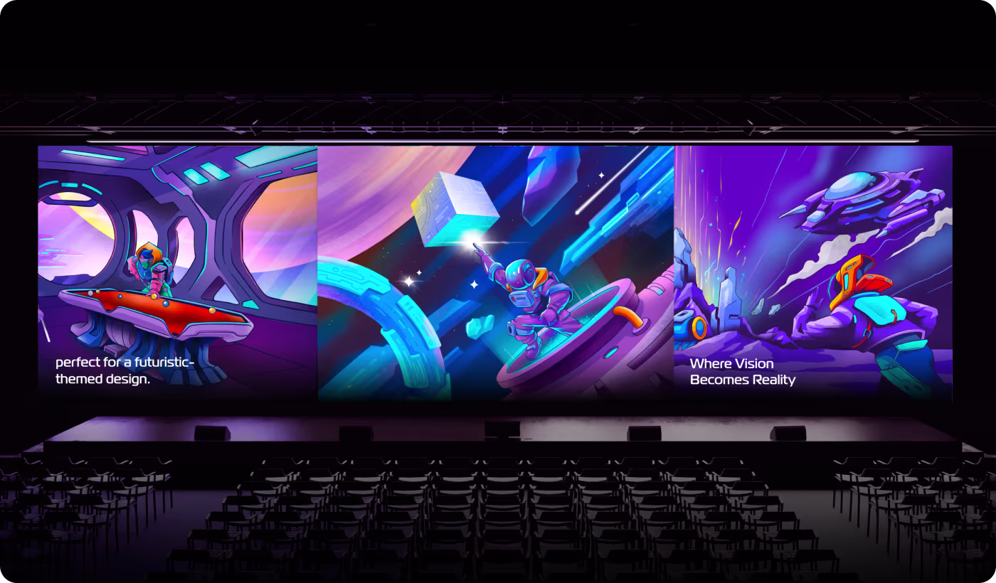 Defenders of the World final sci-fi visual system across formats by OrbitVex.
