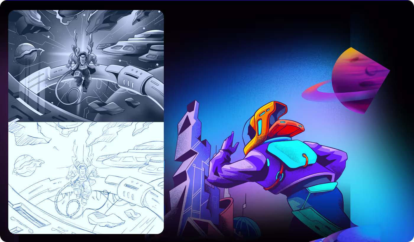Defenders of the World visual direction and mood exploration by OrbitVex.