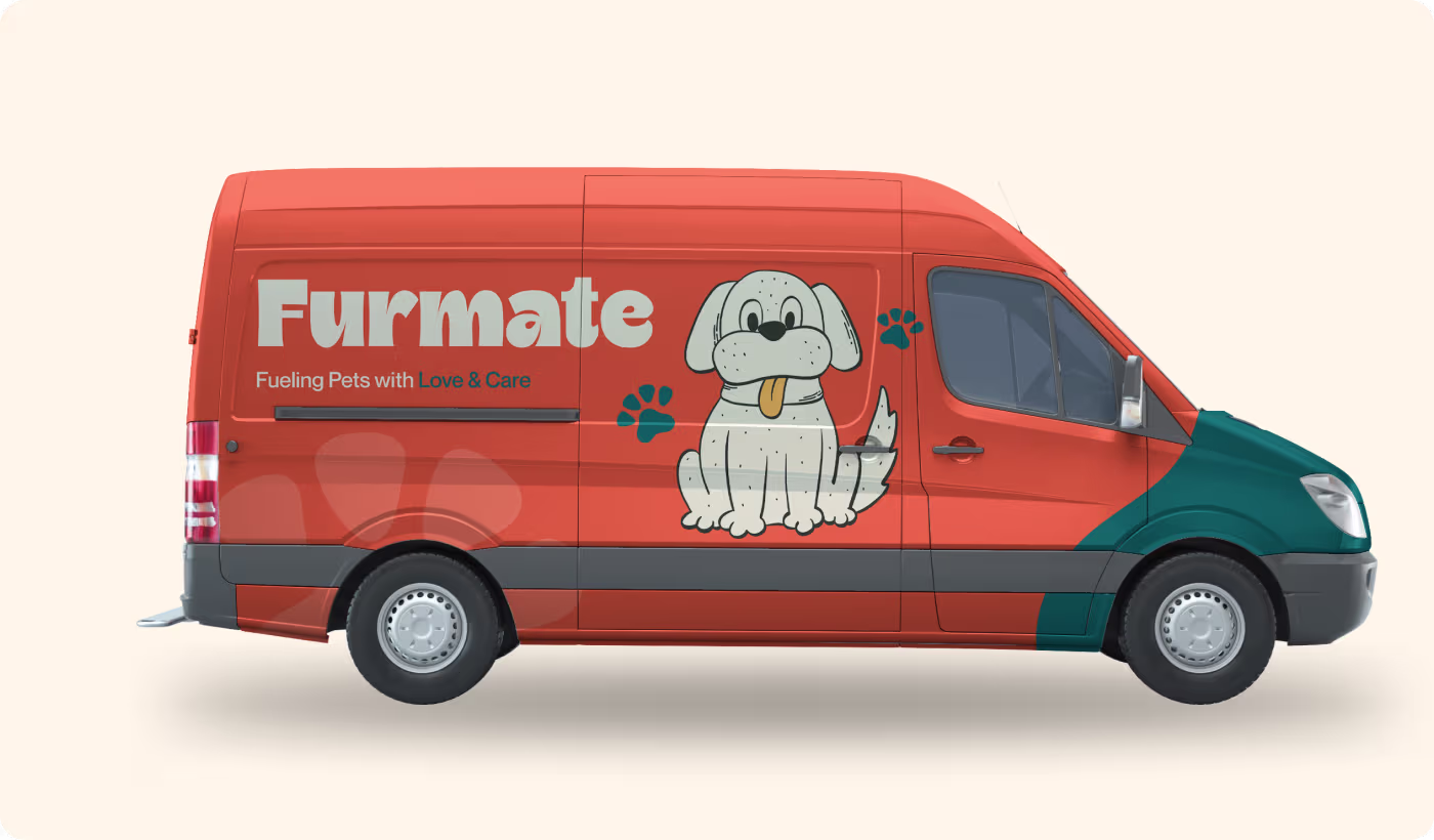 visual identity system designed for a pet food company