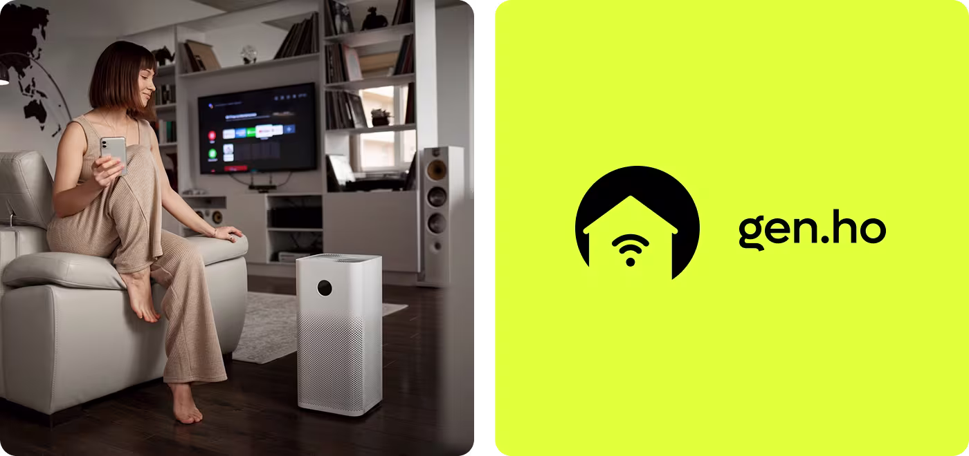 OrbitVex. case study showing Gen.ho smart home app problem of scattered device controls, complex automation setup, and confusing technical interface