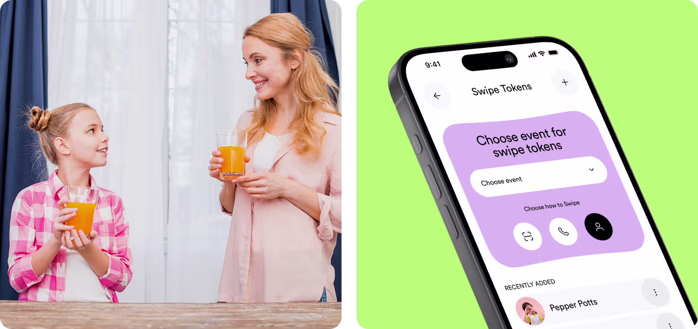 Swipe Drinks token top-up and payment screen by OrbitVex.