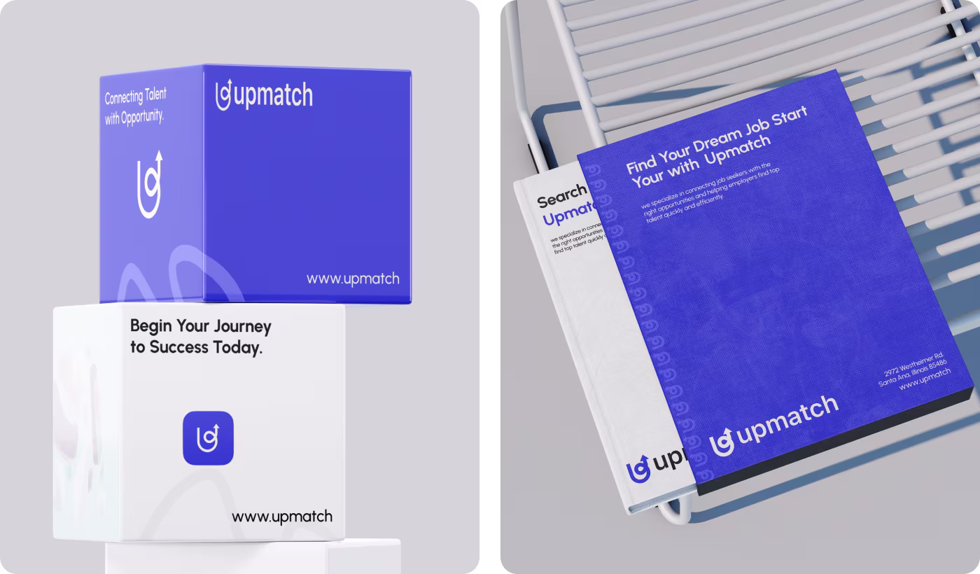 Upmatch problem analysis by OrbitVex. showing crowded job listings, candidate details, and confusing dashboard layouts
