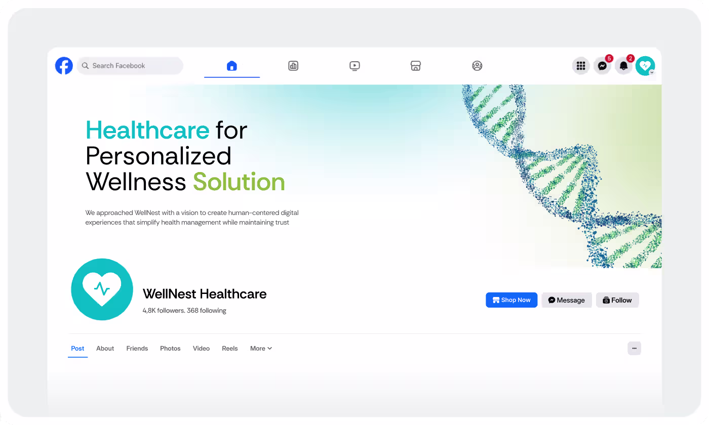 OrbitVex. caregiver flow design for WellNest showing easy progress checking without searching through multiple screens