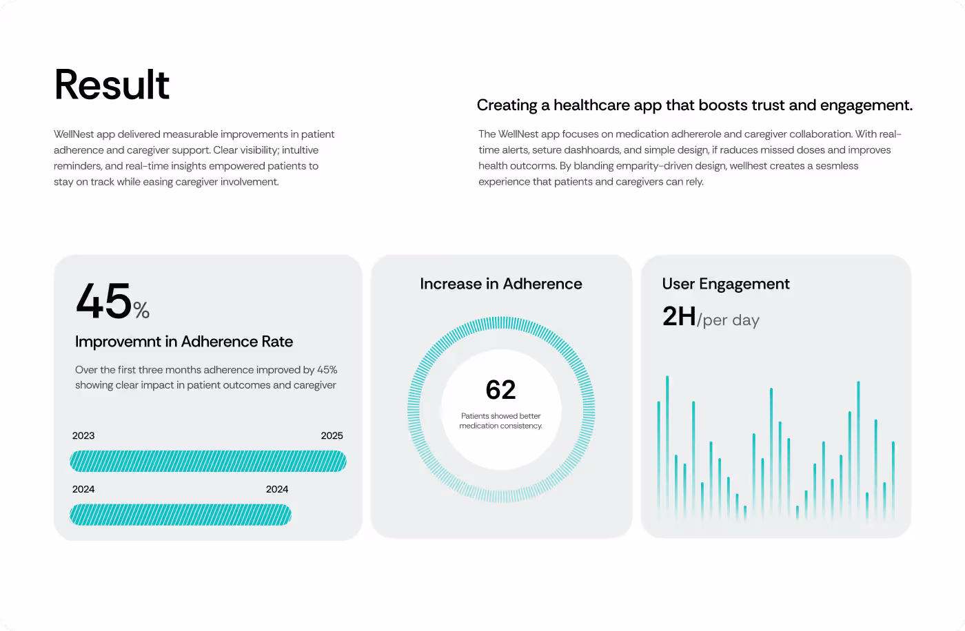 OrbitVex. calm visual design for WellNest showing large cards, gentle colors, and easy-to-read layout for elderly users