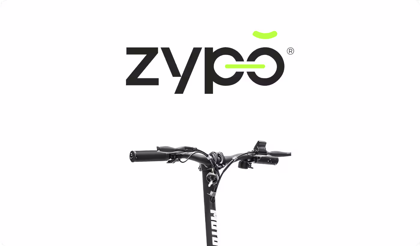 Zypo electric bike branding by OrbitVex. displaying modern logo and color palette for urban commuter lifestyle brand