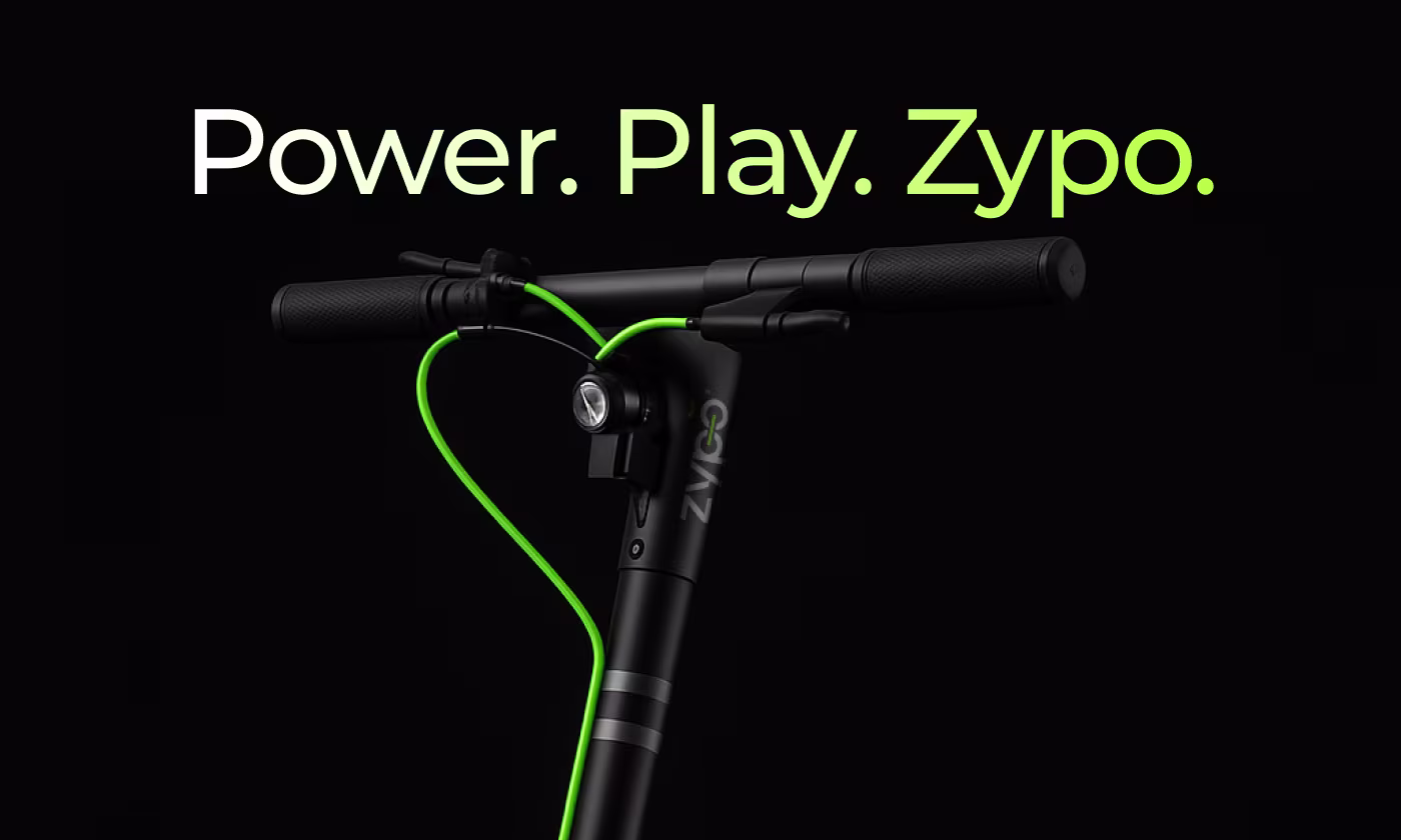 Zypo electric bike brand identity design by OrbitVex. featuring modern urban e-mobility branding for street culture lifestyle